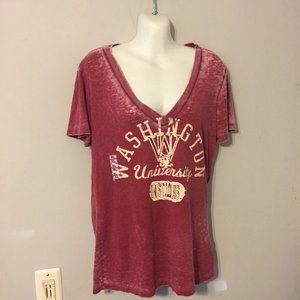 Washington university v-neck graphic t-shirt XL
